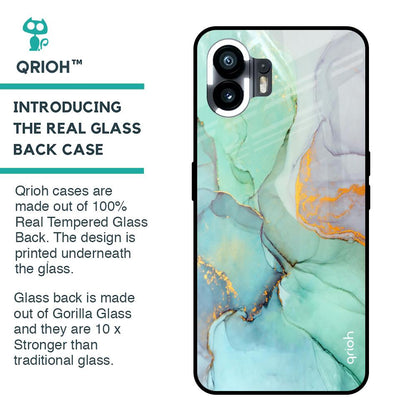 Green Marble Glass case for Nothing Phone 2