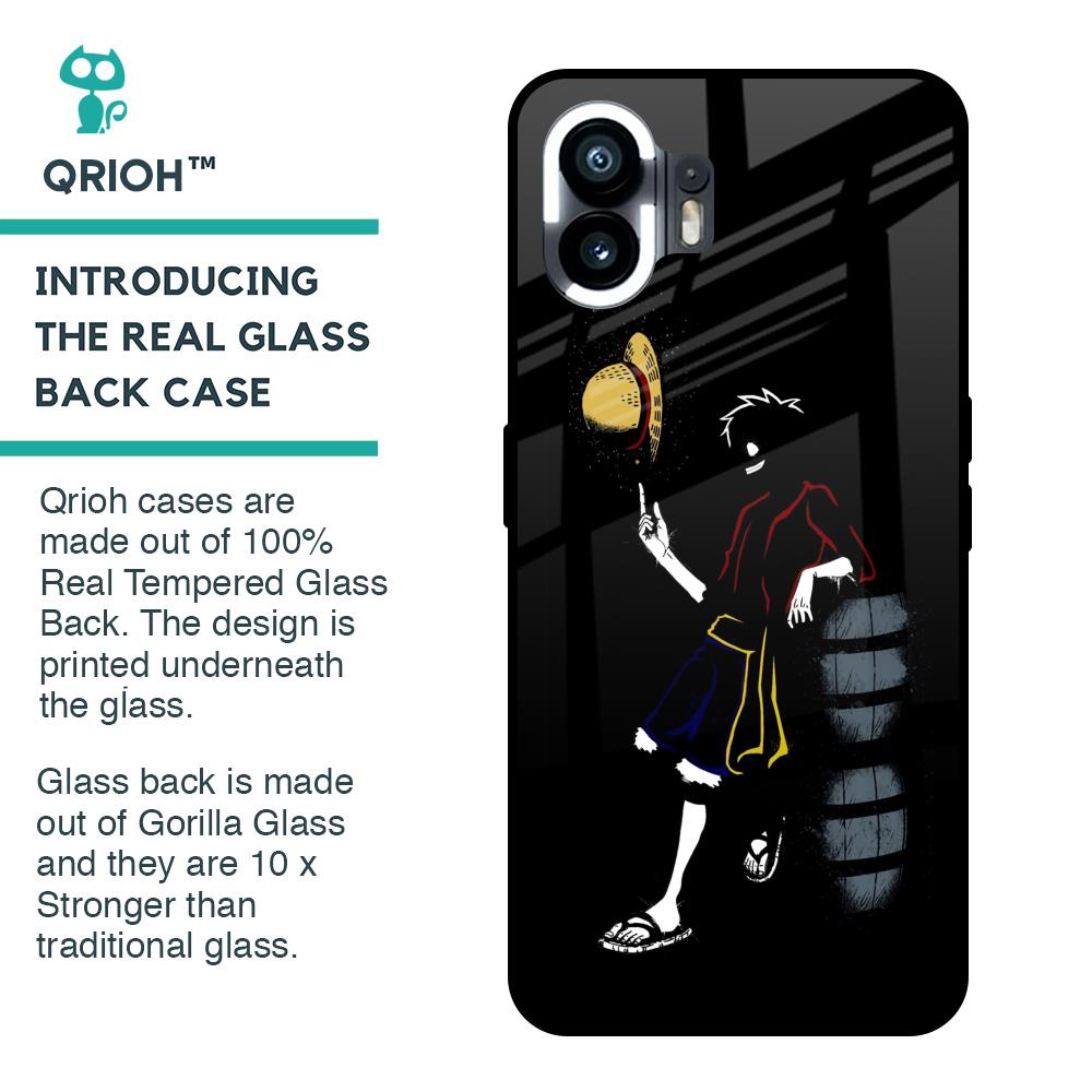 Luffy Line Art Glass Case for Nothing Phone 2