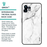 Modern White Marble Glass case for Nothing Phone 2