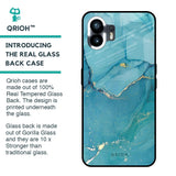 Blue Golden Glitter Glass Case for Nothing Phone 2