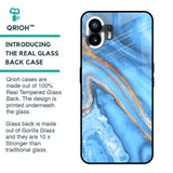 Vibrant Blue Marble Glass Case for Nothing Phone 2