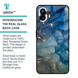 Blue Cool Marble Glass Case for Nothing Phone 2