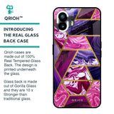 Electroplated Geometric Marble Glass Case for Nothing Phone 2