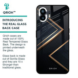 Sleek Golden & Navy Glass Case for Nothing Phone 2
