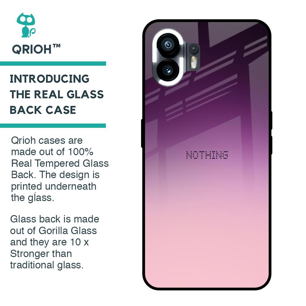 Purple Gradient Glass case for Nothing Phone 2
