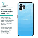 Wavy Blue Pattern Glass Case for Nothing Phone 2