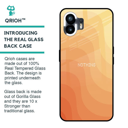 Orange Curve Pattern Glass Case for Nothing Phone 2