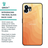 Orange Curve Pattern Glass Case for Nothing Phone 2