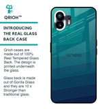 Green Triangle Pattern Glass Case for Nothing Phone 2