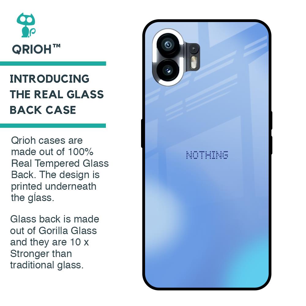 Vibrant Blue Texture Glass Case for Nothing Phone 2