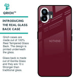 Classic Burgundy Glass Case for Nothing Phone 2