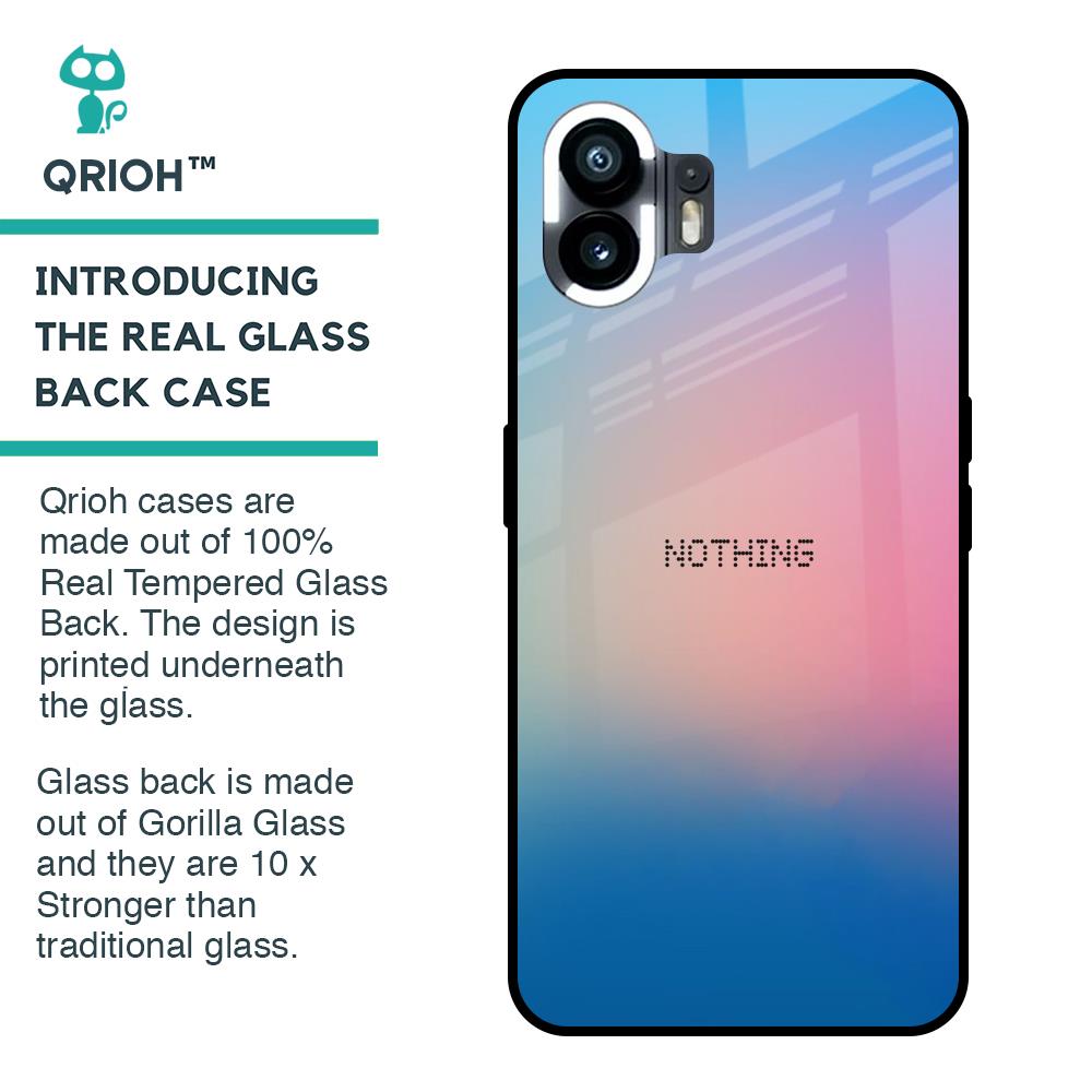 Blue & Pink Ombre Glass case for Nothing Phone 2