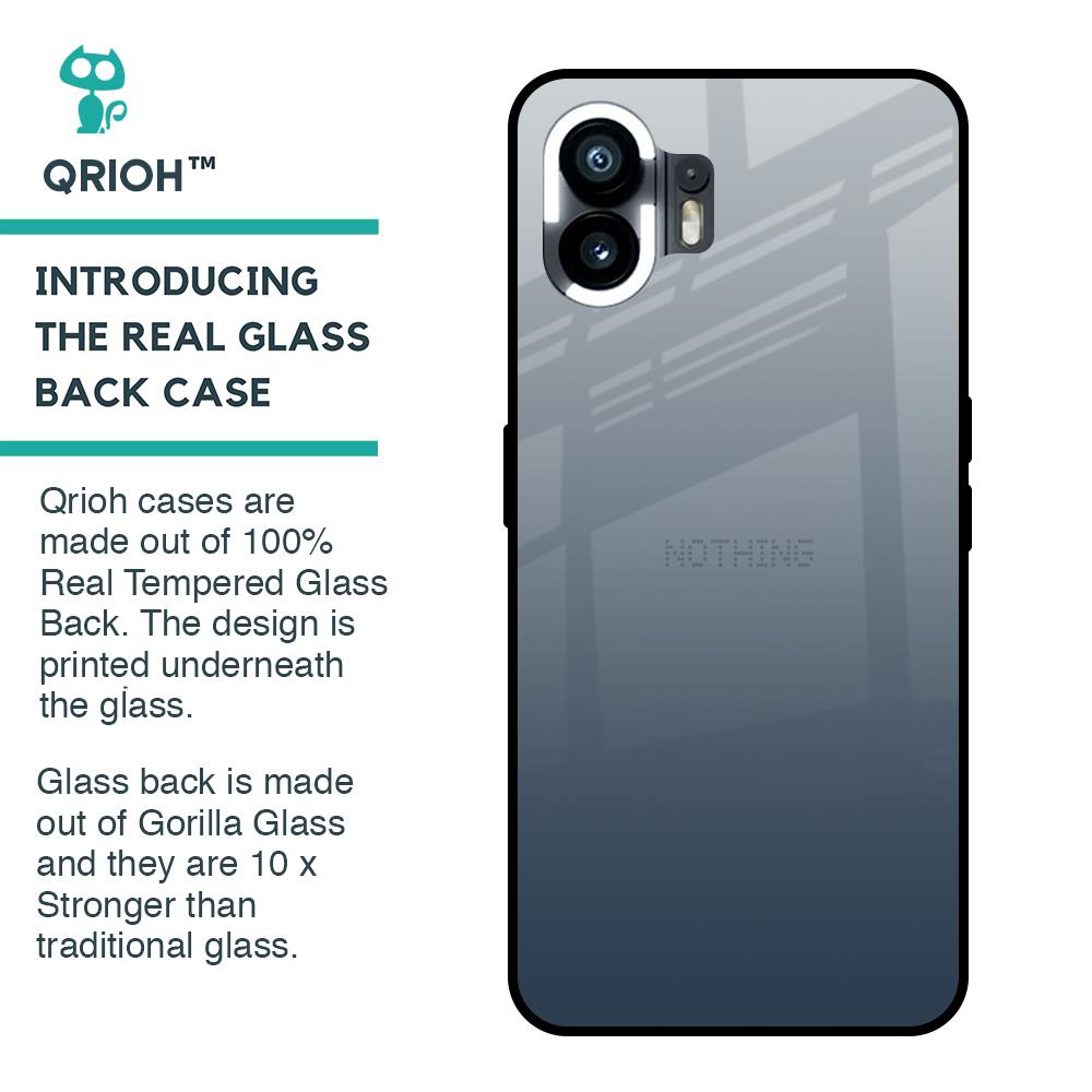 Smokey Grey Color Glass Case For Nothing Phone 2
