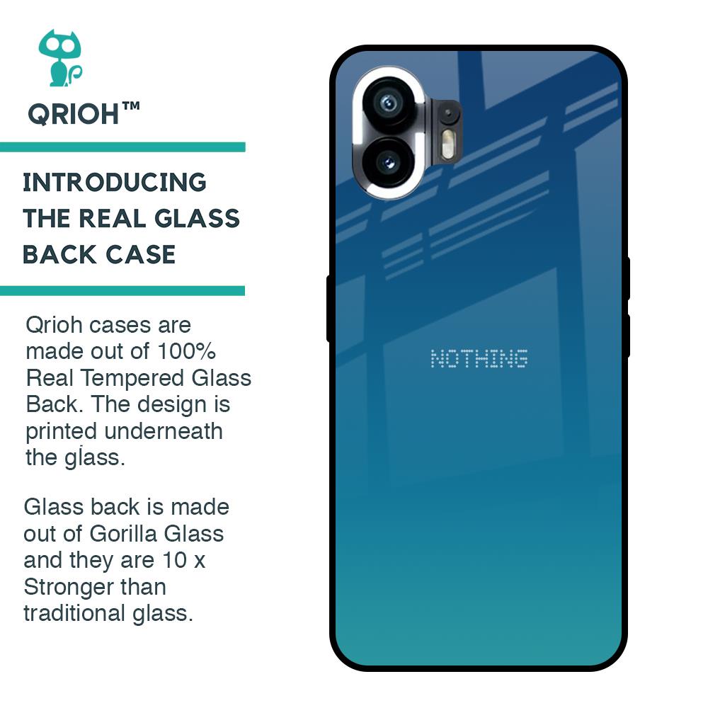 Celestial Blue Glass Case For Nothing Phone 2