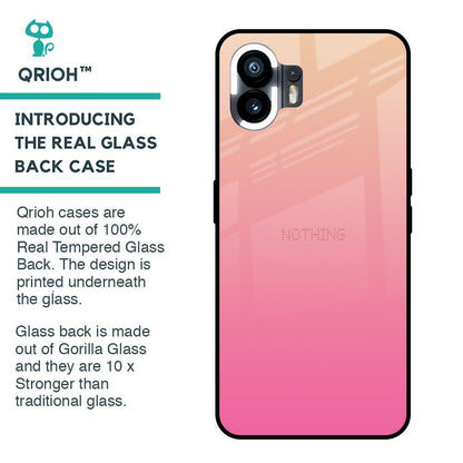 Pastel Pink Gradient Glass Case For Nothing Phone 2