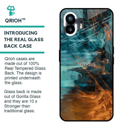 Golden Splash Glass Case for Nothing Phone 2