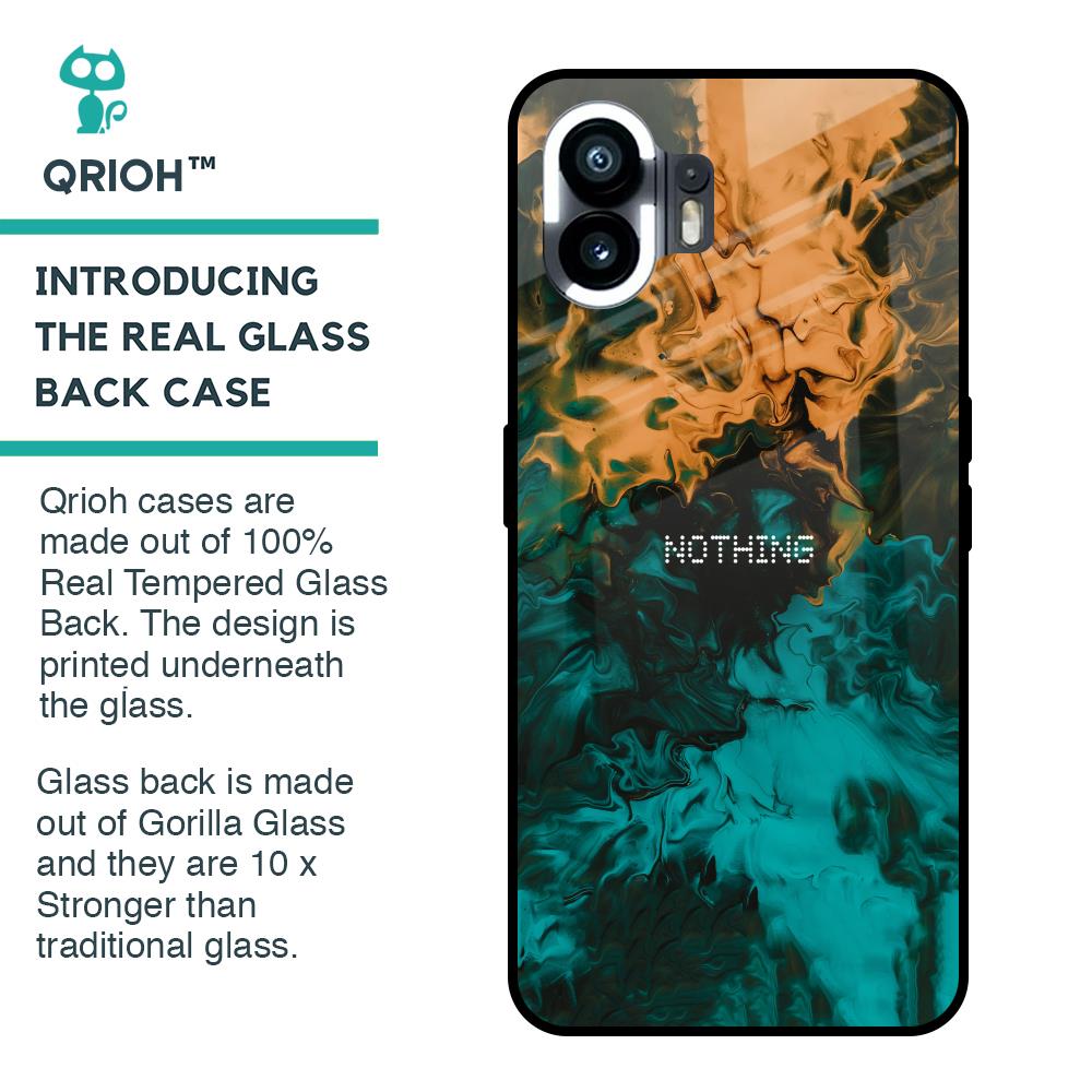 Watercolor Wave Glass Case for Nothing Phone 2