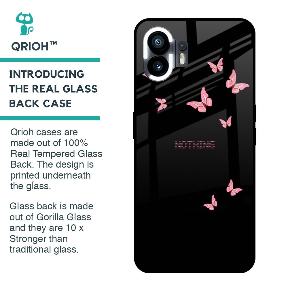 Fly Butterfly Glass Case for Nothing Phone 2