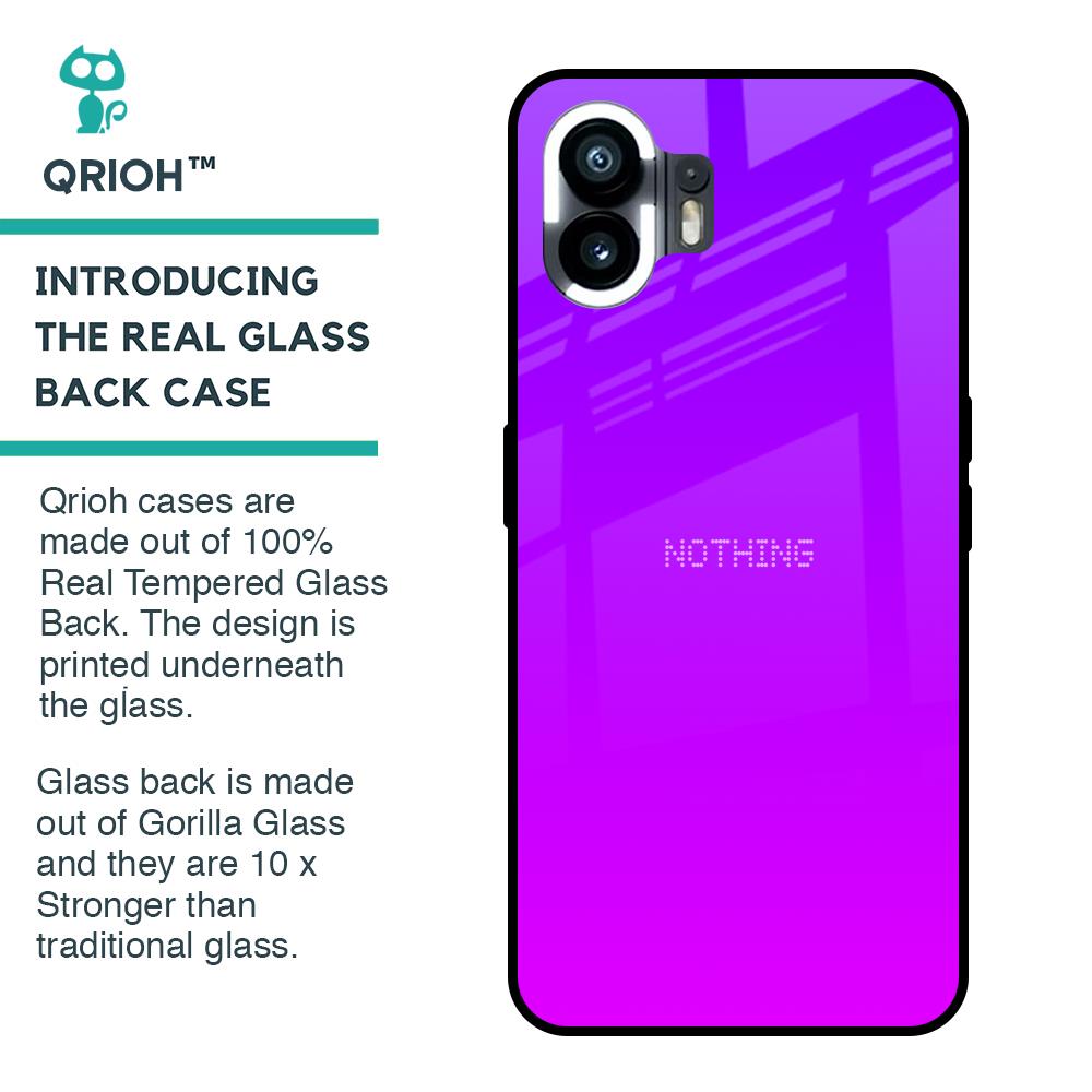 Purple Pink Glass Case for Nothing Phone 2