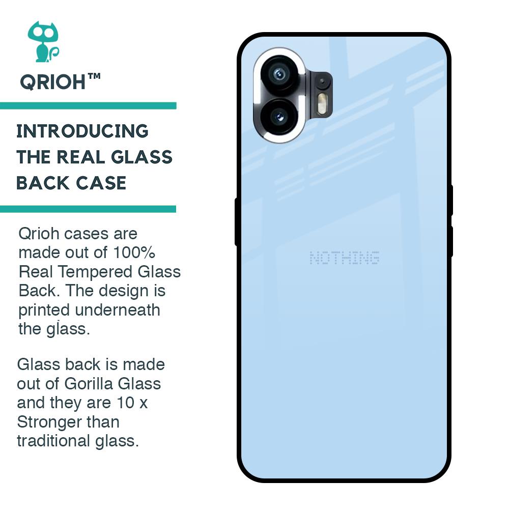 Pastel Sky Blue Glass Case for Nothing Phone 2