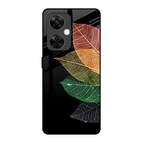 Colorful Leaves OnePlus Nord CE 3 5G Glass Back Cover Online