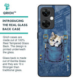 Kitty In Pocket Glass Case For OnePlus Nord CE 3 5G