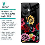 Floral Decorative Glass Case For OnePlus Nord CE 3 5G