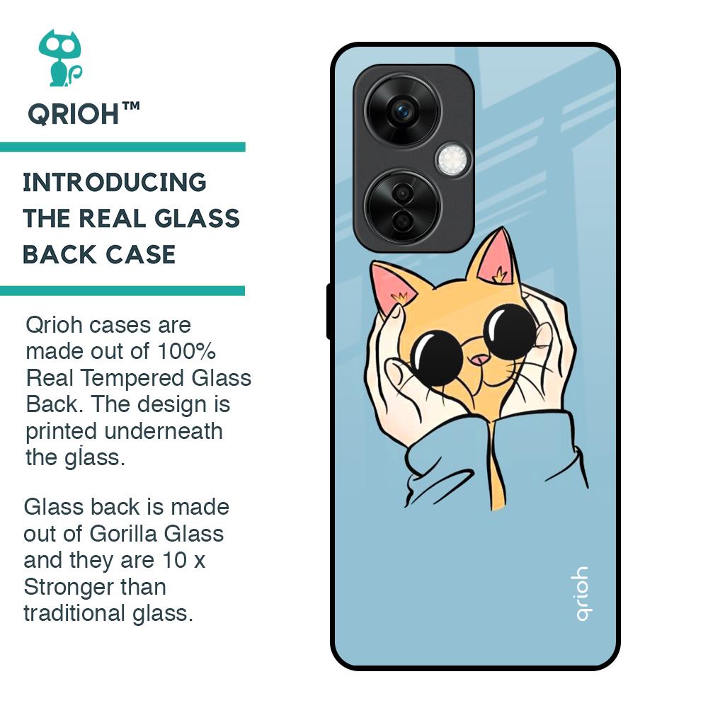 Adorable Cute Kitty Glass Case For OnePlus Nord CE 3 5G