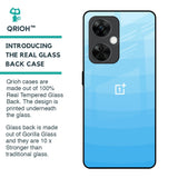 Wavy Blue Pattern Glass Case for OnePlus Nord CE 3 5G