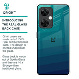 Green Triangle Pattern Glass Case for OnePlus Nord CE 3 5G