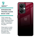 Wine Red Glass Case For OnePlus Nord CE 3 5G