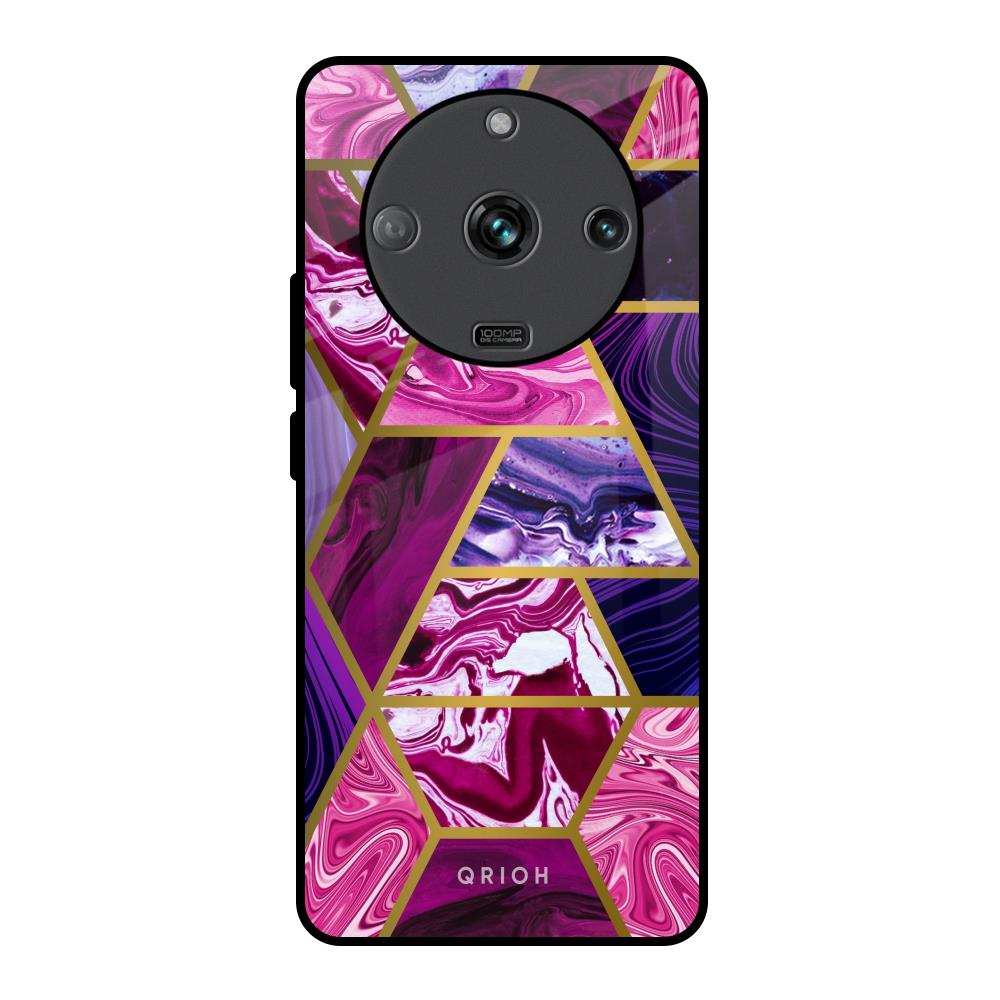 Electroplated Geometric Marble Realme Narzo 60 5G Glass Back Cover Online