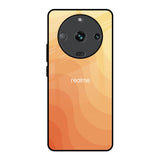 Orange Curve Pattern Realme Narzo 60 5G Glass Back Cover Online