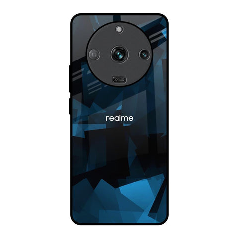 Polygonal Blue Box Realme Narzo 60 5G Glass Back Cover Online