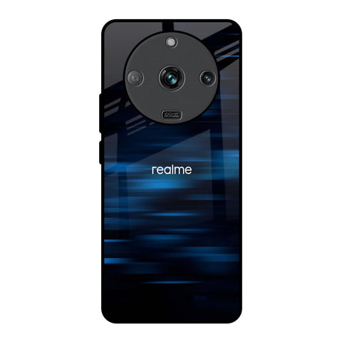 Blue Rough Abstract Realme Narzo 60 5G Glass Back Cover Online