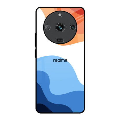 Wavy Color Pattern Realme Narzo 60 5G Glass Back Cover Online