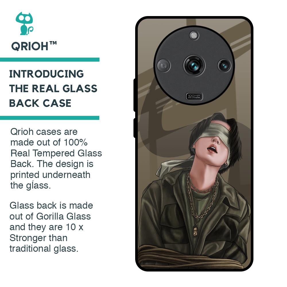 Blind Fold Glass Case for Realme Narzo 60 5G
