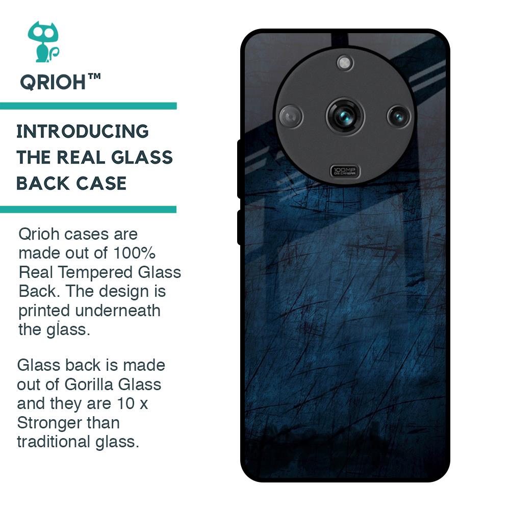 Dark Blue Grunge Glass Case for Realme Narzo 60 5G