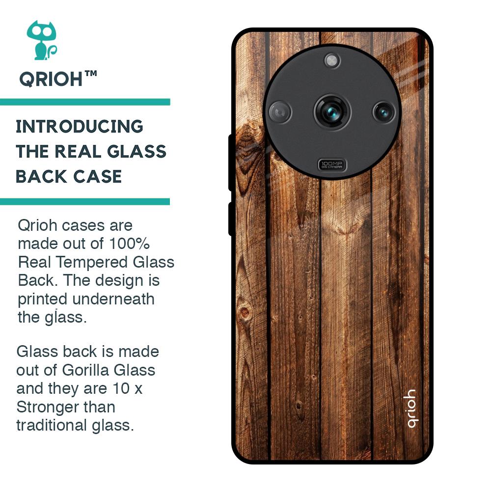 Timber Printed Glass Case for Realme Narzo 60 5G