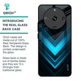 Vertical Blue Arrow Glass Case For Realme Narzo 60 5G