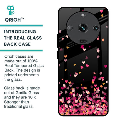 Heart Rain Fall Glass Case For Realme Narzo 60 5G