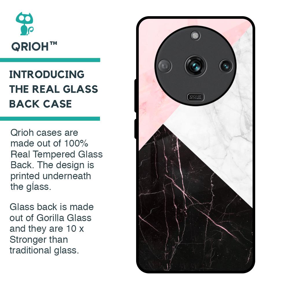 Marble Collage Art Glass Case For Realme Narzo 60 5G