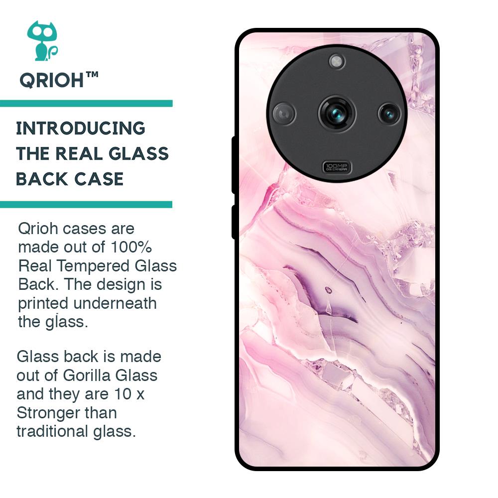 Diamond Pink Gradient Glass Case For Realme Narzo 60 5G