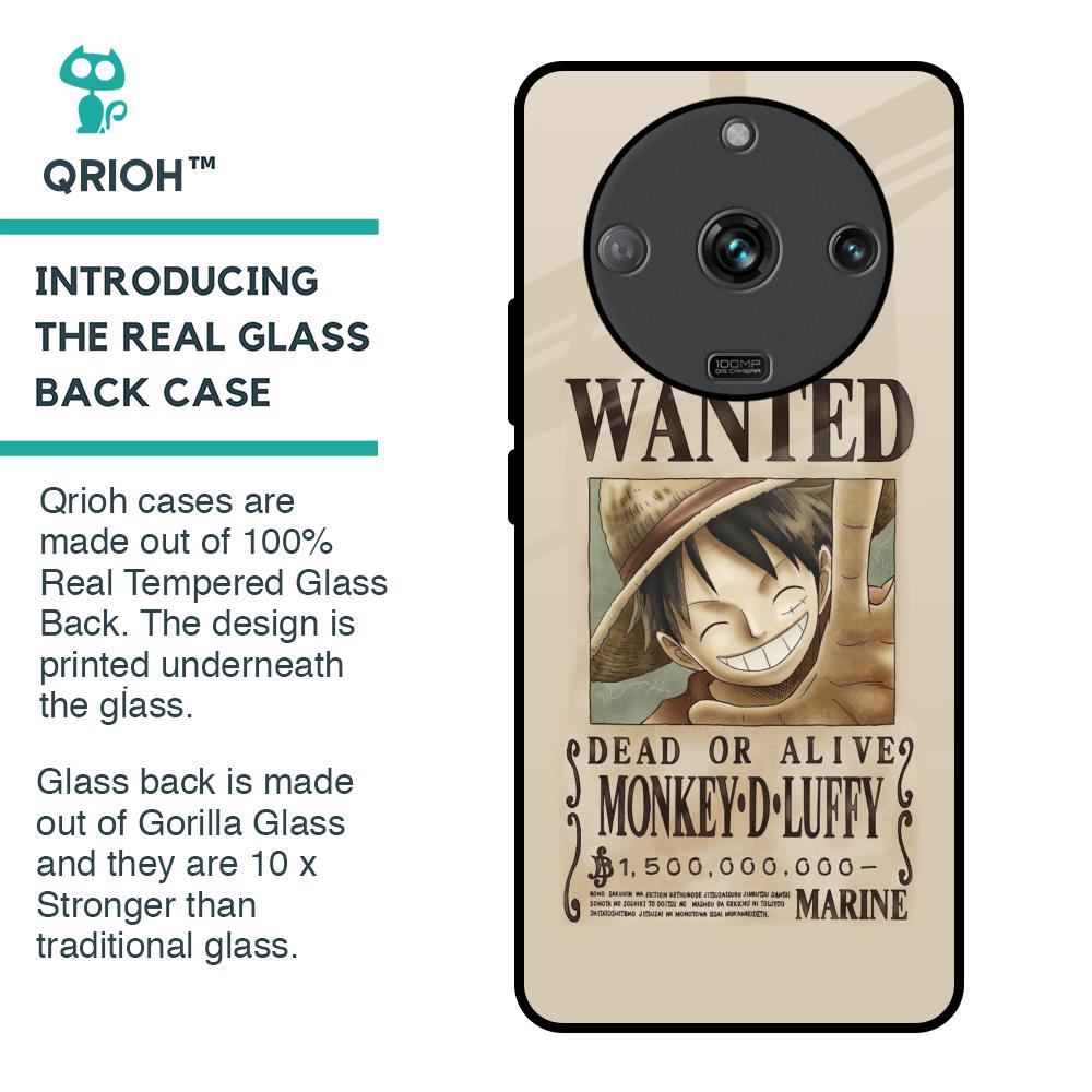 Luffy Wanted Glass Case for Realme Narzo 60 5G