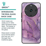 Purple Gold Marble Glass Case for Realme Narzo 60 5G