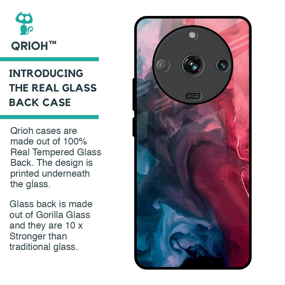 Blue & Red Smoke Glass Case for Realme Narzo 60 5G