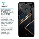 Sleek Golden & Navy Glass Case for Realme Narzo 60 5G