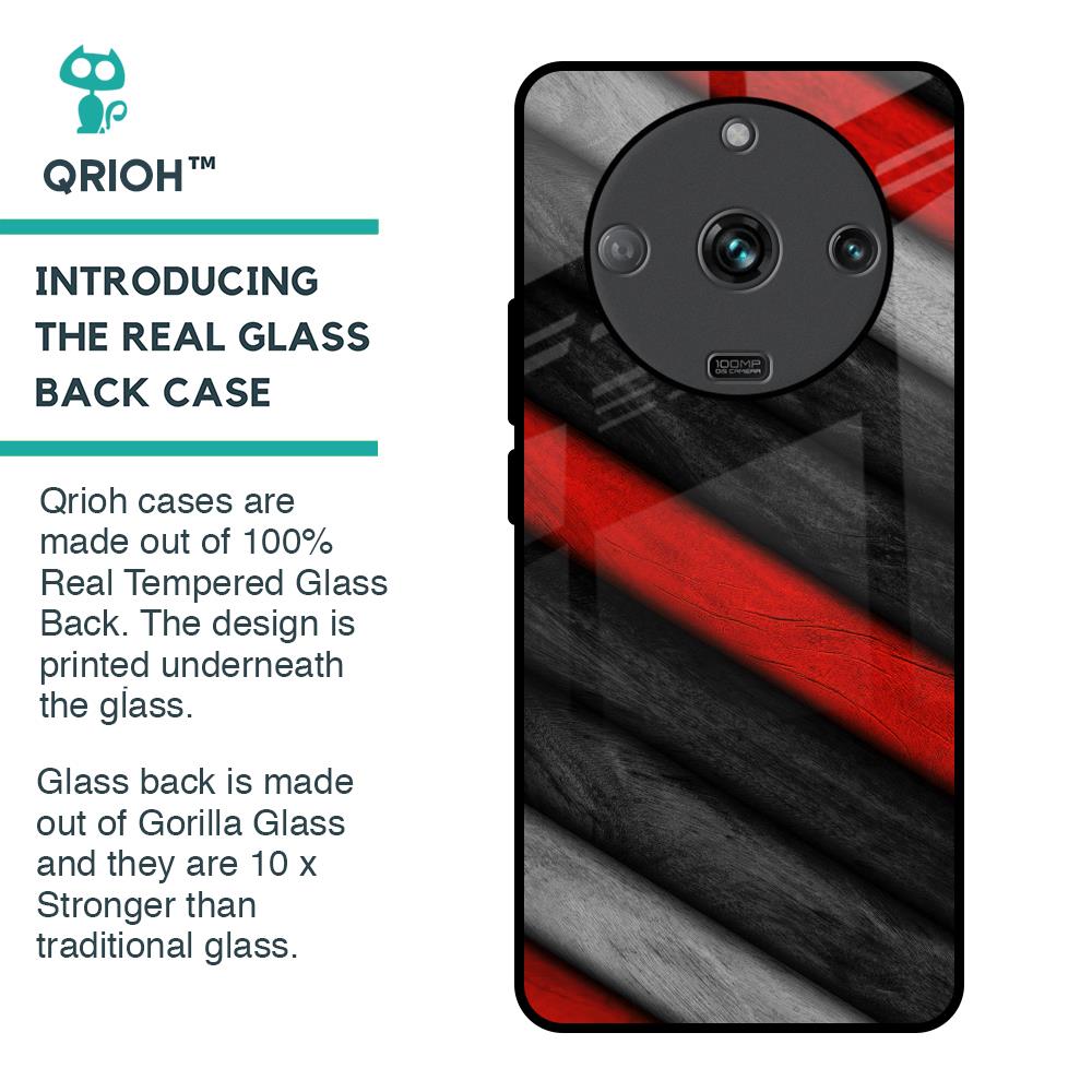 Soft Wooden Texture Glass Case for Realme Narzo 60 5G