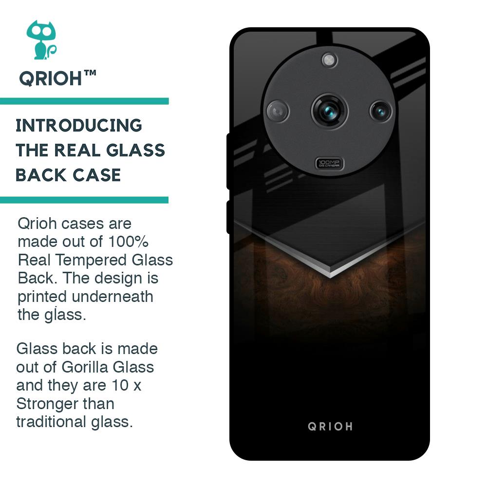 Dark Walnut Glass Case for Realme Narzo 60 5G