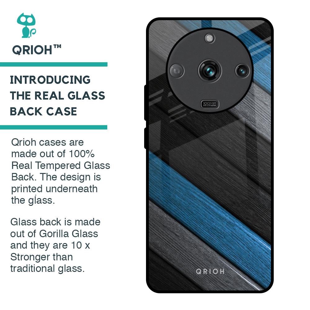 Multicolor Wooden Effect Glass Case for Realme Narzo 60 5G